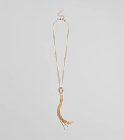 Boho Feels Metal Tassel Necklace