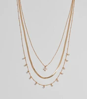 Chic Look Cubic Zirconia Layered Necklace