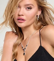 Bold Beauty Teardrop Rhinestone Necklace Set