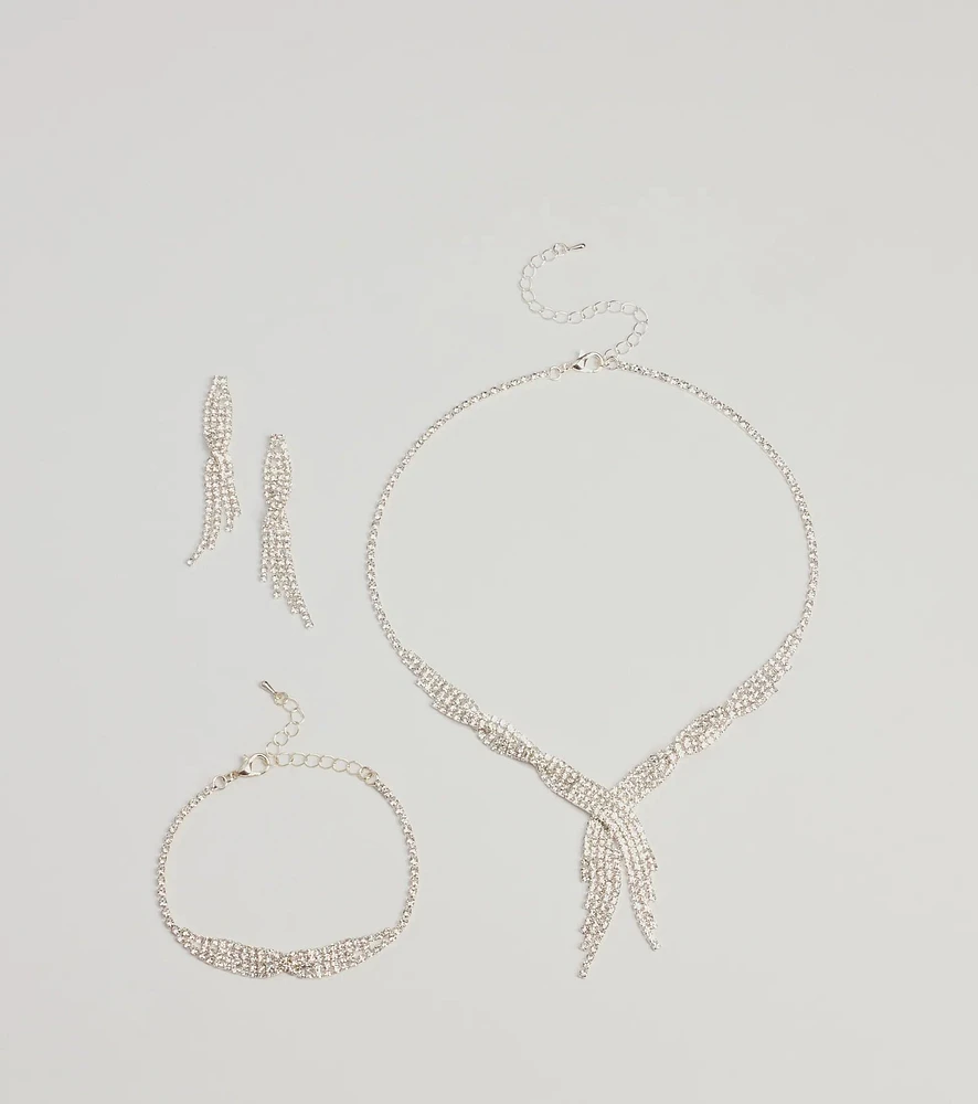 Twist Of Fate Rhinestone Jewelry Set