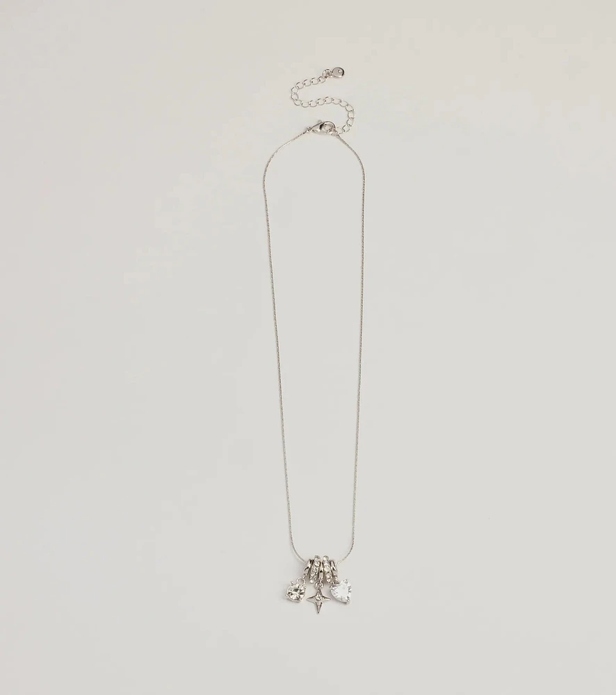 Unique Charm Multiple Pendant Necklace