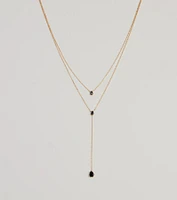 Endlessly Chic Teardrop Lariat Necklace