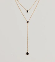 Endlessly Chic Teardrop Lariat Necklace