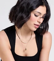Luxe Layered Teardrop Charm Necklace