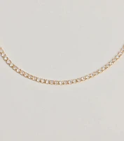 Sparkling Beauty Cubic Zirconia Tennis Necklace