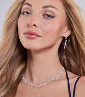 Moment To Shine Cubic Zirconia Necklace And Earrings Set