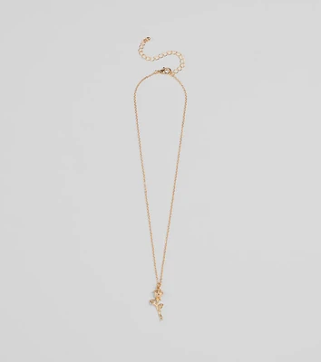 Divine Enchantment Rose Charm Necklace