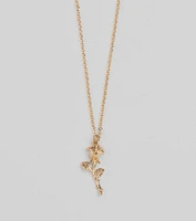 Divine Enchantment Rose Charm Necklace