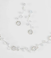 Floral Beauty Necklace And Earrings Set