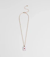 Ace Of Hearts Pendant Necklace