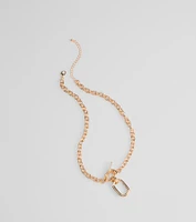Extra Radiance Statement Toggle Chain Necklace