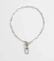 Cultivated Glam Rhinestone Chain-Link Necklace