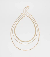 Keep It Edgy Three-Pack Necklace Set