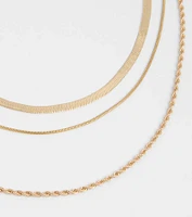 Keep It Edgy Three-Pack Necklace Set