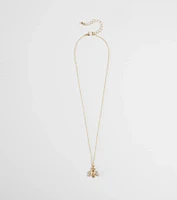 Cute Glamour Rhinestone Bee Charm Necklace