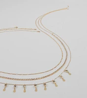 Dainty Luxe Rhinestone Layered Belly Chain