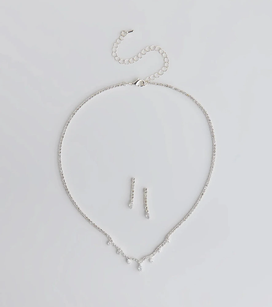Stunning Pair Necklace And Earrings Set
