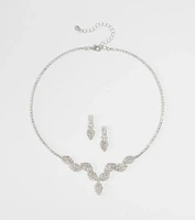 Gorgeous Elegance Necklace And Earrings Set