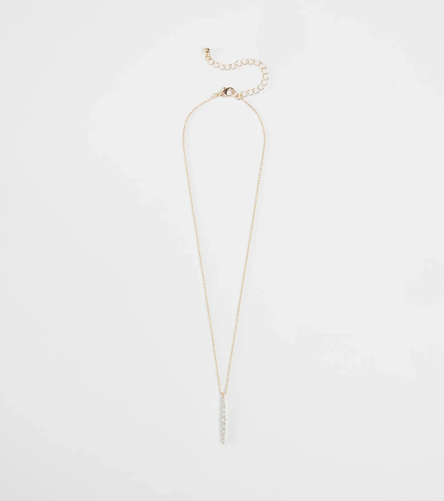 Hidden Shine Rhinestone Pendant Necklace