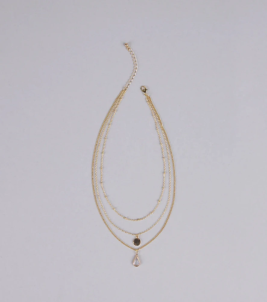 In The Details Dainty Layered Charm Necklace