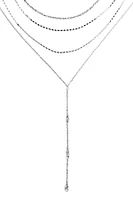 Rhinestone & Chain Lariat Set