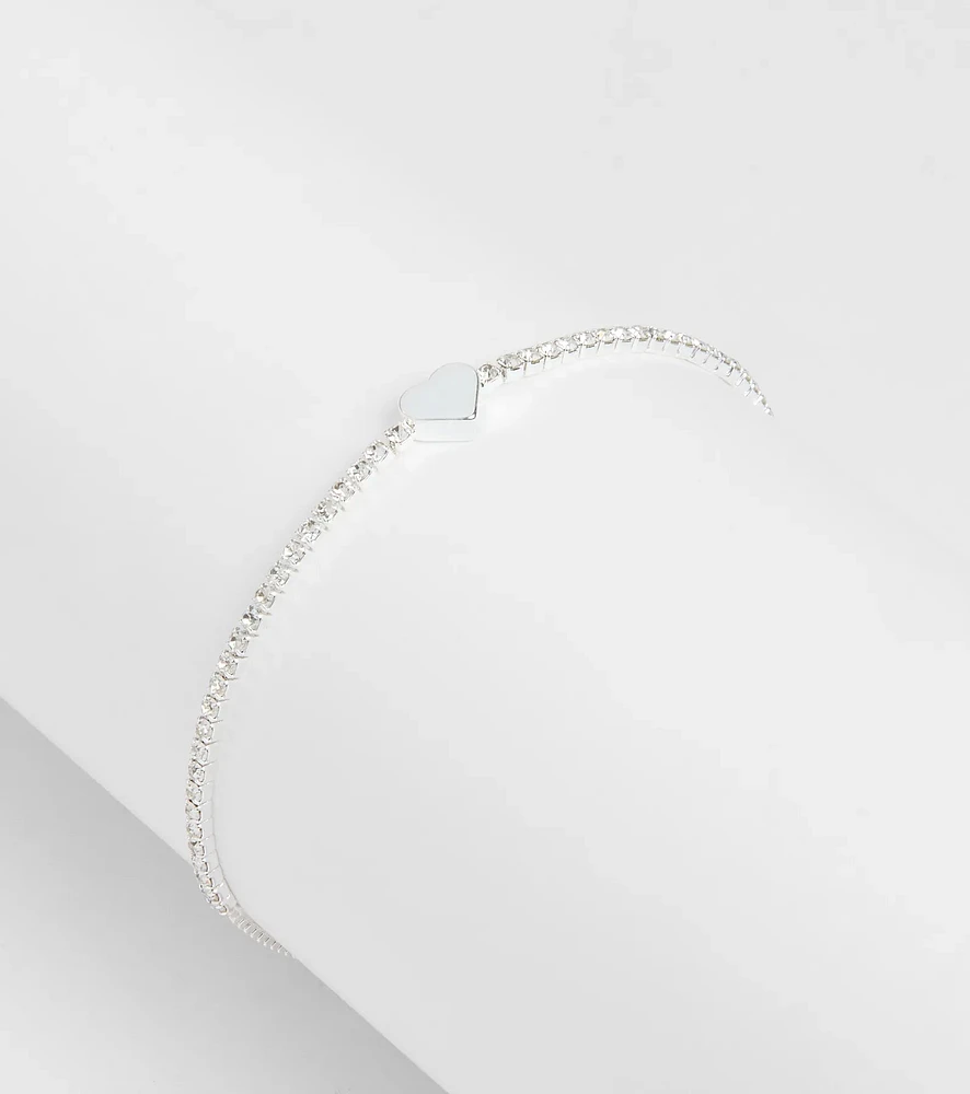 Heart It Rhinestone Bracelet