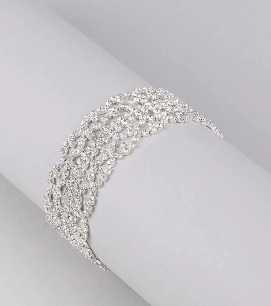 Luxe And Luminous Rhinestone Bracelet