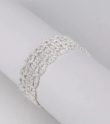 Luxe And Luminous Rhinestone Bracelet