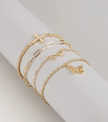 Sweet On Stack Four-Pack Bracelet Set