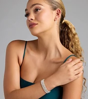 Major Glitz Rhinestone Stretch Bracelet