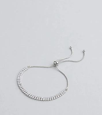 Glam Classic Cubic Zirconia Slider Bracelet