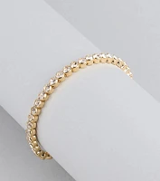 Pretty Shine Rhinestone Memory Wire Bracelet
