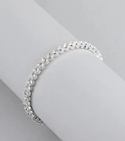 Pretty Shine Rhinestone Memory Wire Bracelet