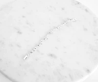 Rhinestone Leaf Clasp Bracelet