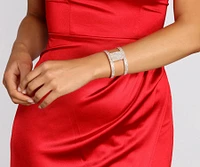 Iced Out Rhinestone Cuff Bracelet