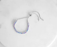 Iridescent Cubic Zirconia Bolo Bracelet
