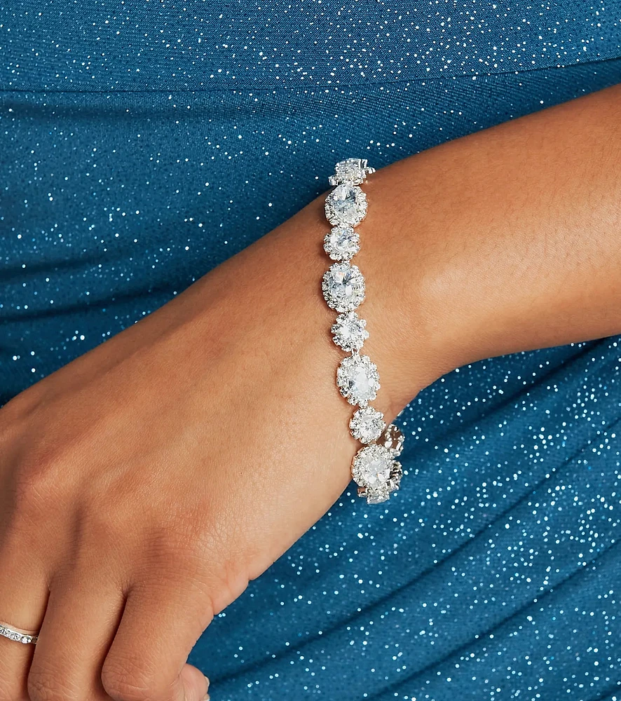 Life Is A Dream Rhinestone Clasp Bracelet