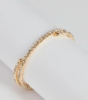 Ideal Glam Rhinestone Coil Bracelet