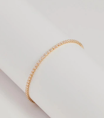 So Sleek Cubic Zirconia Tennis Bracelet