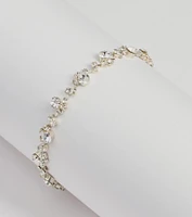 Dainty Glam Rhinestone Clasp Bracelet