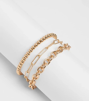 Stackable Style Three-Pack Bracelet Set