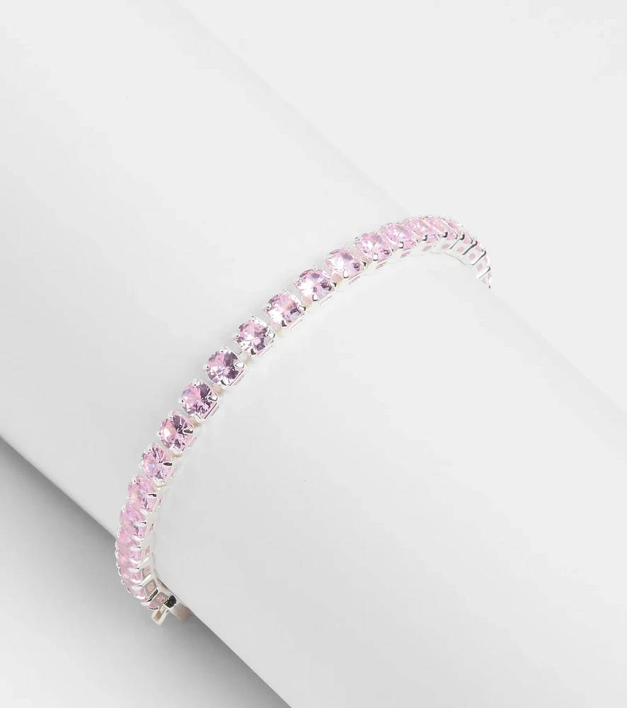 Glitzy Shine Cubic Zirconia Tennis Bracelet