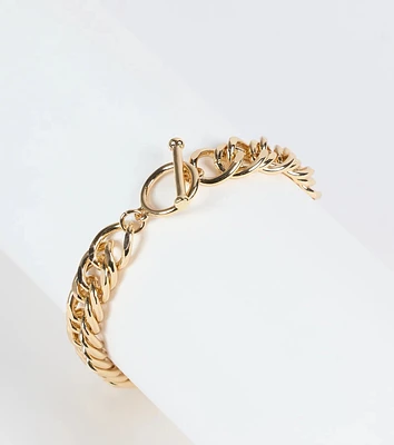 Bold Impact Toggle Chain Bracelet