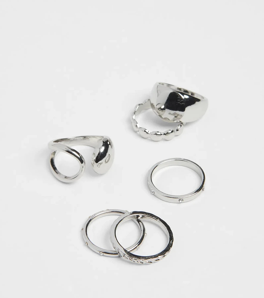 She's Bold Five Pack Ring Set