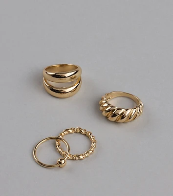Infinite Style Four Pack Ring Set