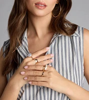 Trending Now Faux Pearl Ring Set