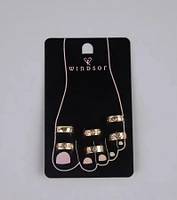 Glow Babe Six-Pack Toe Ring Set
