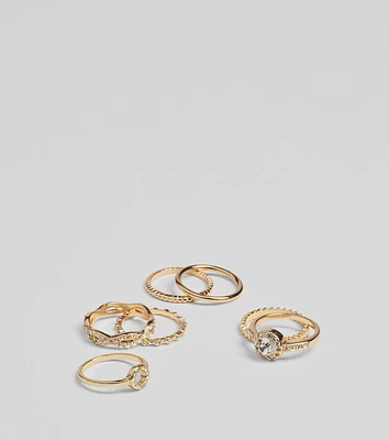 Endless Shine Seven-Pack Ring Set