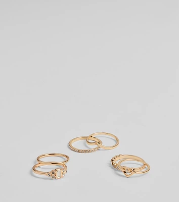 Glam Dainty Details Multi-Ring Pack