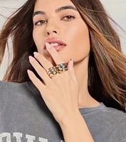 Casual Chic Mixed Metals Multi Ring Pack